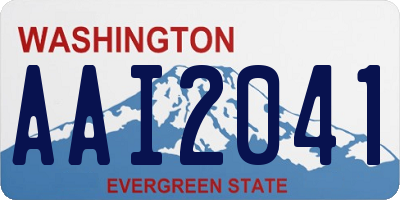 WA license plate AAI2041