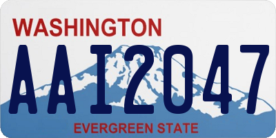 WA license plate AAI2047