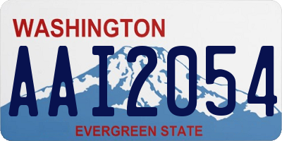 WA license plate AAI2054