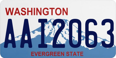 WA license plate AAI2063