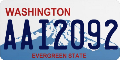 WA license plate AAI2092