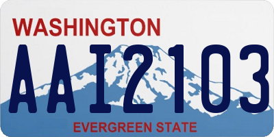 WA license plate AAI2103