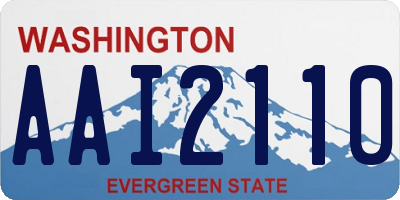 WA license plate AAI2110