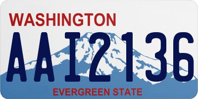 WA license plate AAI2136