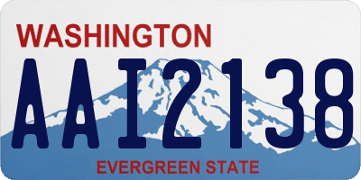 WA license plate AAI2138