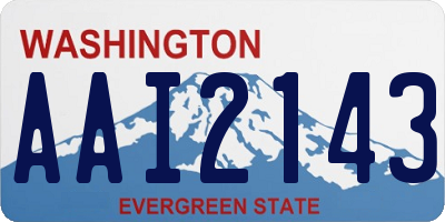 WA license plate AAI2143