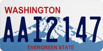 WA license plate AAI2147