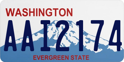WA license plate AAI2174