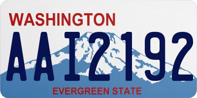 WA license plate AAI2192