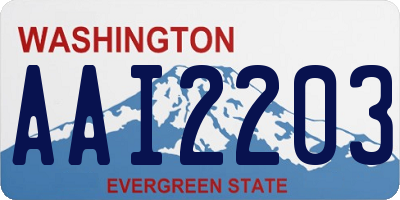 WA license plate AAI2203