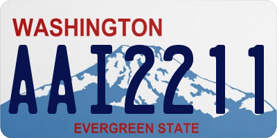 WA license plate AAI2211