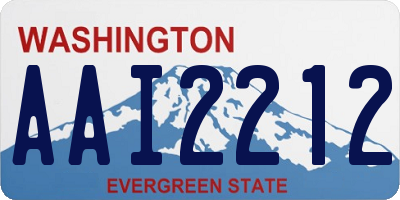 WA license plate AAI2212
