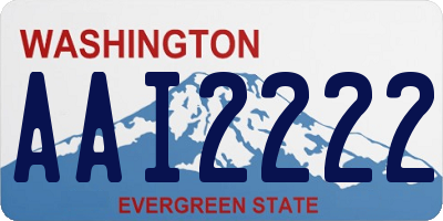 WA license plate AAI2222