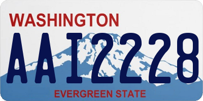 WA license plate AAI2228