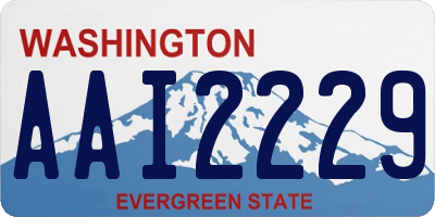 WA license plate AAI2229
