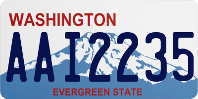 WA license plate AAI2235