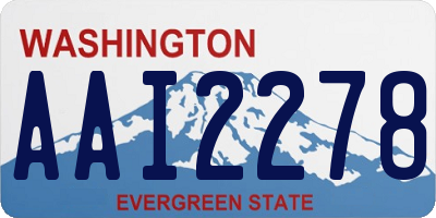 WA license plate AAI2278