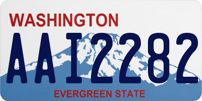 WA license plate AAI2282