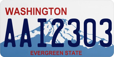 WA license plate AAI2303