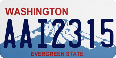 WA license plate AAI2315