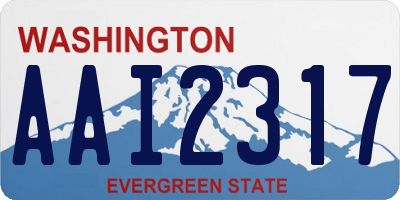 WA license plate AAI2317