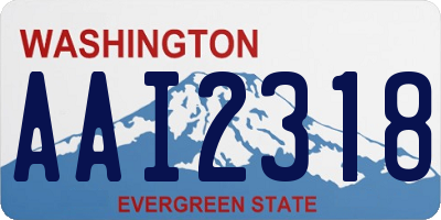 WA license plate AAI2318