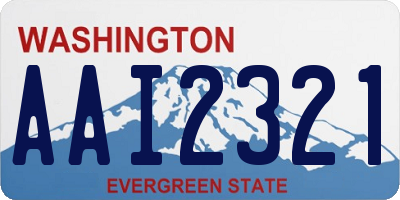 WA license plate AAI2321