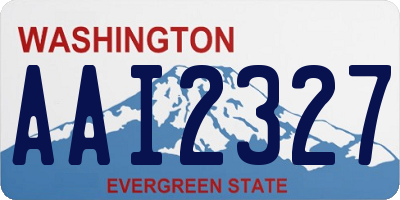 WA license plate AAI2327