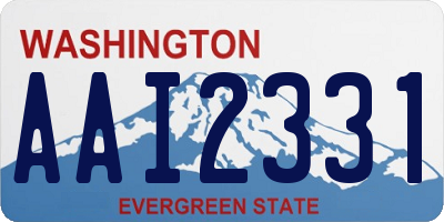 WA license plate AAI2331