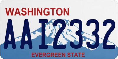 WA license plate AAI2332