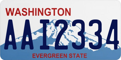 WA license plate AAI2334