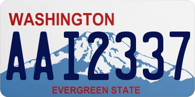 WA license plate AAI2337