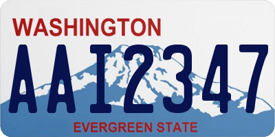WA license plate AAI2347