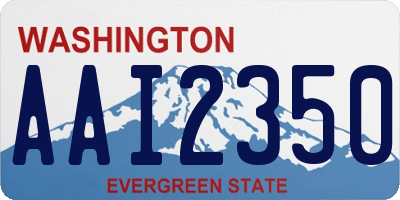 WA license plate AAI2350
