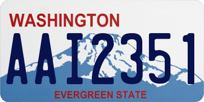 WA license plate AAI2351