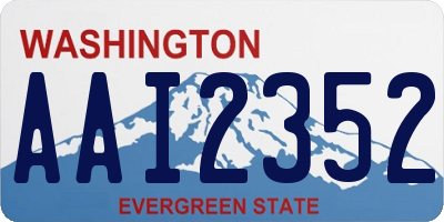 WA license plate AAI2352