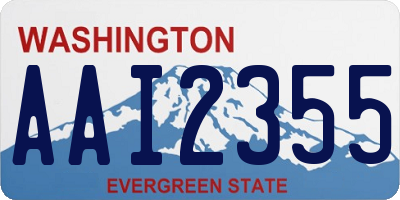 WA license plate AAI2355