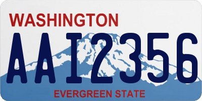 WA license plate AAI2356