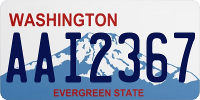 WA license plate AAI2367