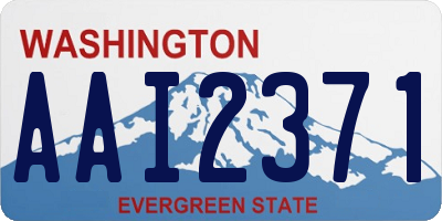 WA license plate AAI2371