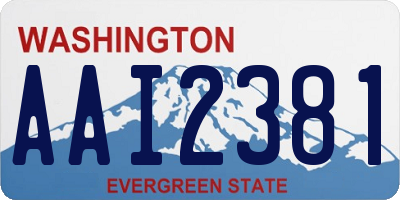 WA license plate AAI2381