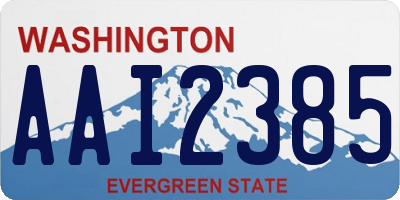 WA license plate AAI2385