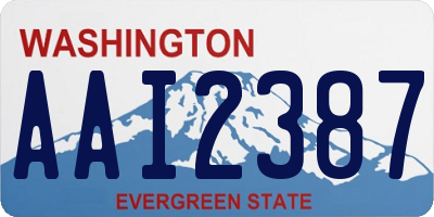 WA license plate AAI2387