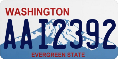 WA license plate AAI2392