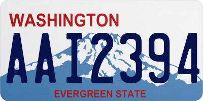 WA license plate AAI2394