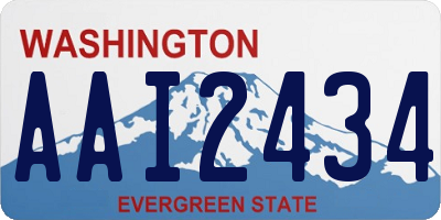 WA license plate AAI2434