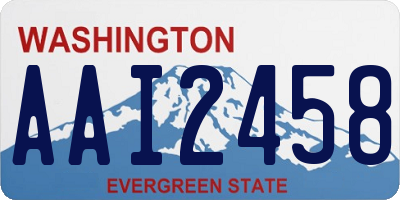 WA license plate AAI2458