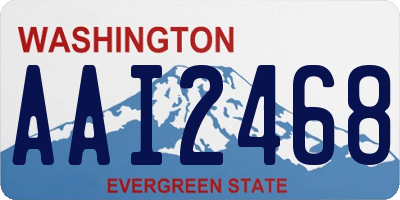 WA license plate AAI2468