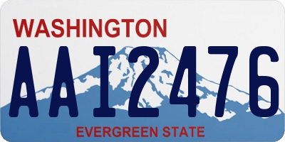 WA license plate AAI2476