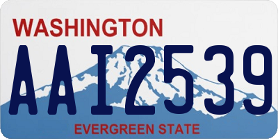 WA license plate AAI2539
